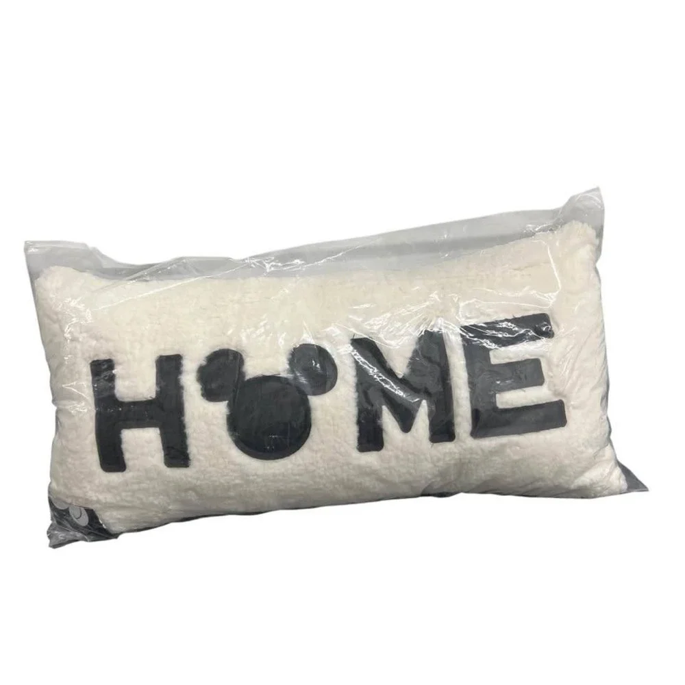 Pottery Barn Disney Mickey Mouse HOME Cozy Lumbar Pillow NWT Faux Fur Sherpa